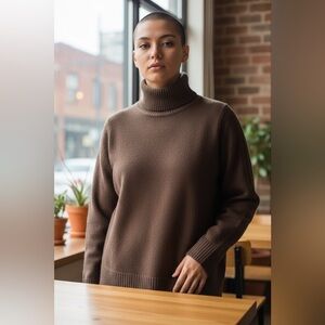 Michael Stars 100% Cashmere Turtleneck Sweater (Style C402, Size Small)